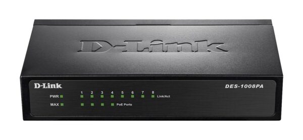 Switch DLINK 8-Port PoE Fast Ethernet Unmnged Desktop