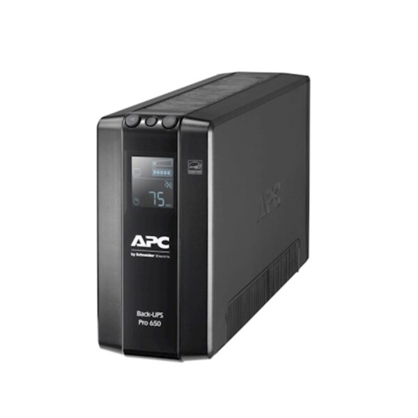 122835.jpg Back-UPS Pro APC, 650VA/390W, Tower, 230V, 6x IEC C13 utičnica, AVR, LCD, zamjenjiva baterija