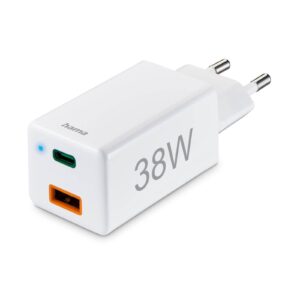 Punjač HAMA glava, USB-C+A, QC 3.0, 38W