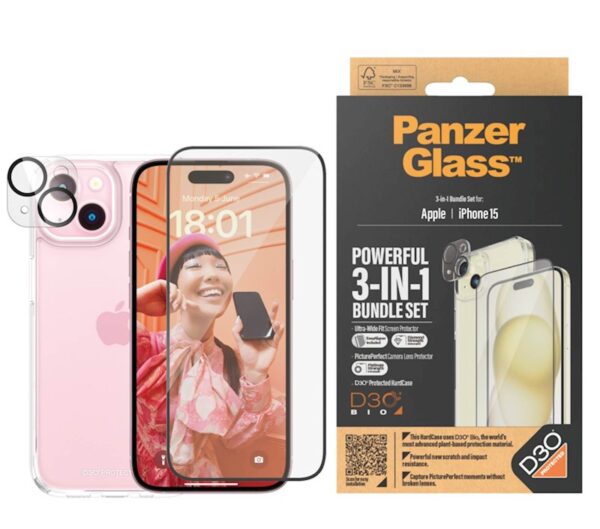 Bundle PanzerGlass iPhone 15