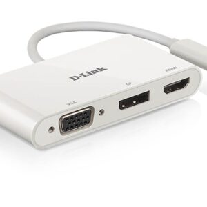 HUB Dlink 3-in-1 USB-C to HDMI/VGA/DP Adapter