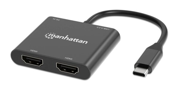 Adapter MANHATTAN USB-C PD to Dual-HDMI Monitor