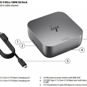 Docking HP Thunderbolt 4 Ultra 180W G6 (9X481UT)