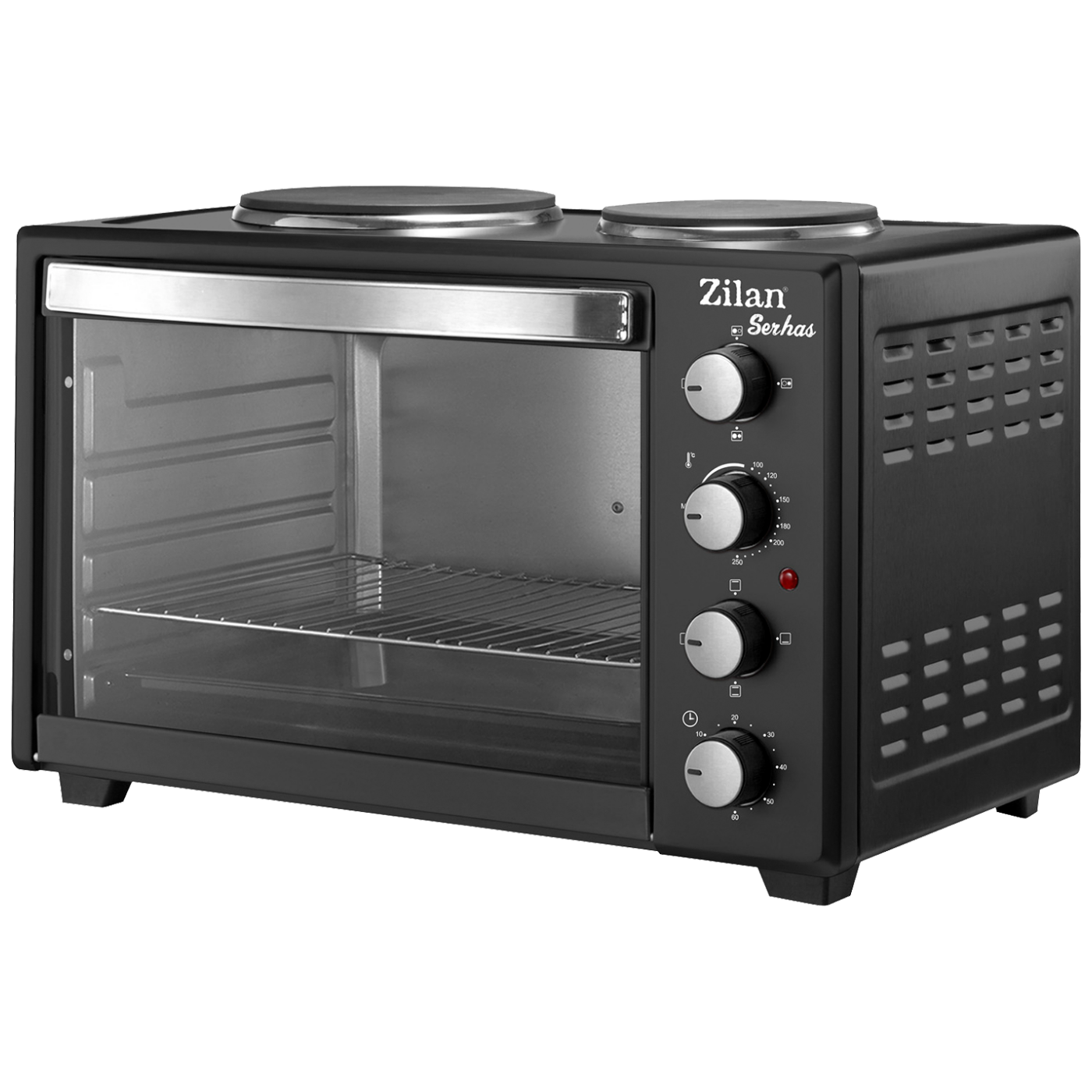 Zilan Mini pećnica, 2 grijače ploče, 45 l, 3200 W, crna - ZLN2935