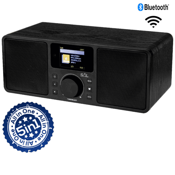 SAL Internet radio, FM , DAB, Bluetooth , 5u1 - INR 5000/BK