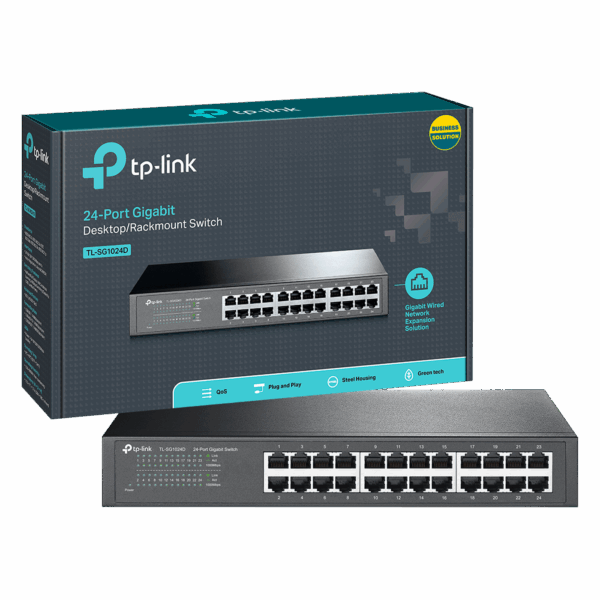 15912_1686244042e90pgsecsc.png TP-LINK 24-Portni switch, 24x10/100/1000 Mbps - TL-SG1024D
