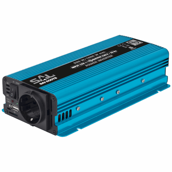 SAL Adapter 12V na 220V, snaga 500/1000W, USB port - SAI 500TS