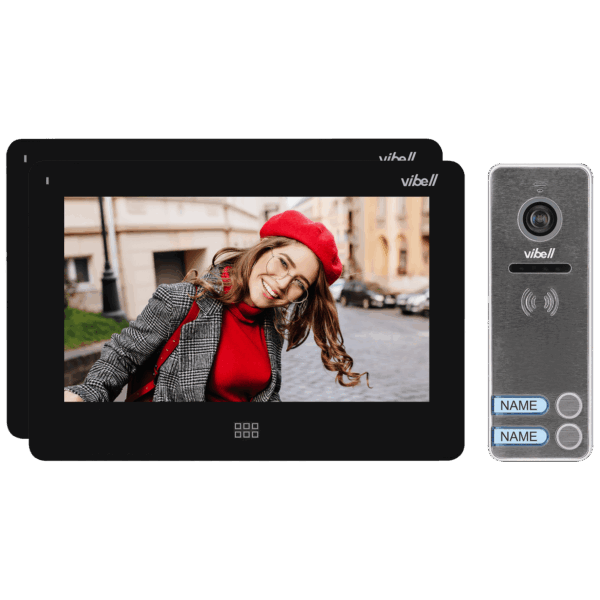 Vibell Video interfon 2 x 7", Felis Memo Multi2, set - OR-VID-EX-1064/B