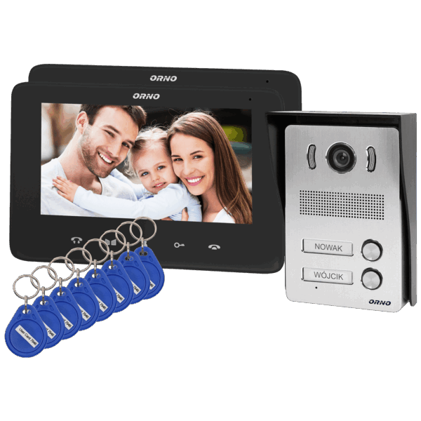 18931_16862536890kp4nvj2ts-1.png Orno Video interfon 2 x 7", 8 x RFID Tag, set, Indi Multi N - OR-VID-VP-1071/B