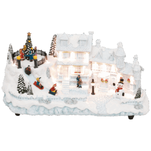 home Dekorativna LED rasvjeta, Diorama, bijela kuća - DRM 16