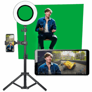 Easypix Photo studio, LED svjetlo, tripod, mikrofon, zelena pozadina - MyStudio Studio Kit