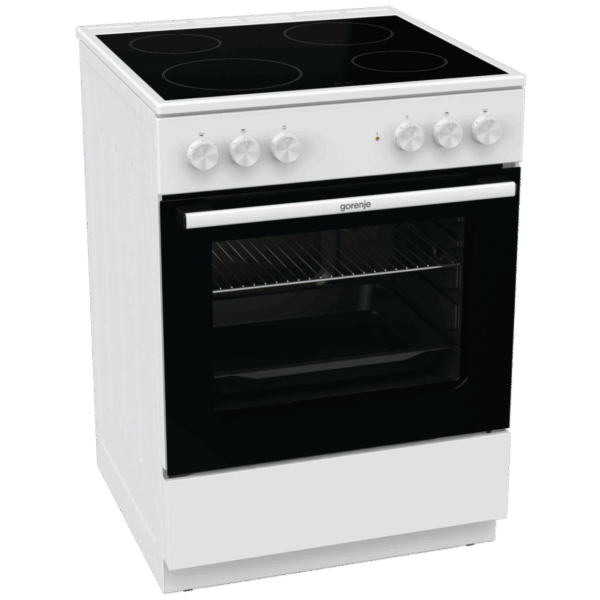 Gorenje Štednjak, 4 staklokeramička ploča, 8400W, pećnica 65 lit, A - GEC6A11WG