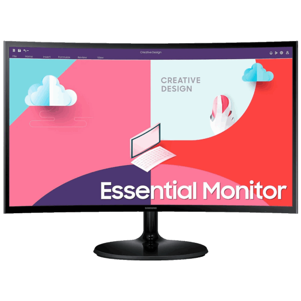 Samsung Monitor 27", Zakrivljeni, FullHD, HDMI, VGA - LS27C364EAUXEN