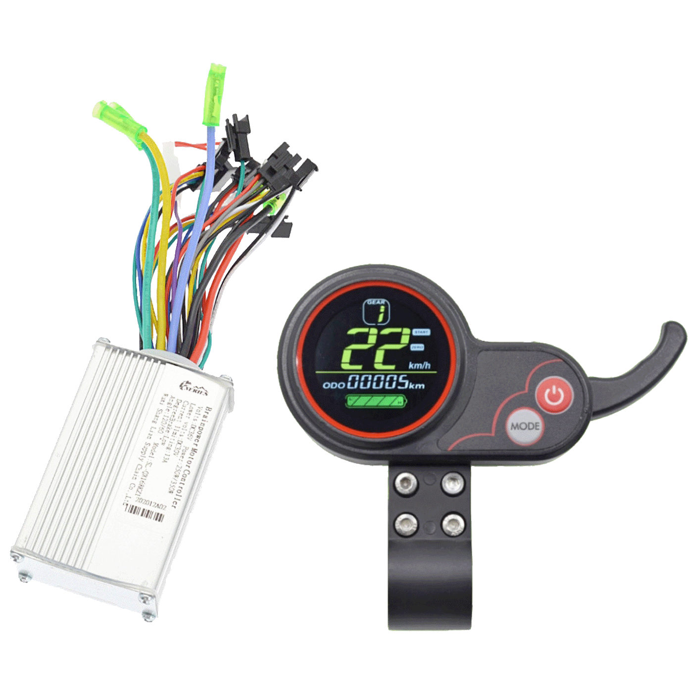NN-Su LCD brzinomjer, set, za električni romobil - LCD Speedmeter, Set, SL-100, 48V