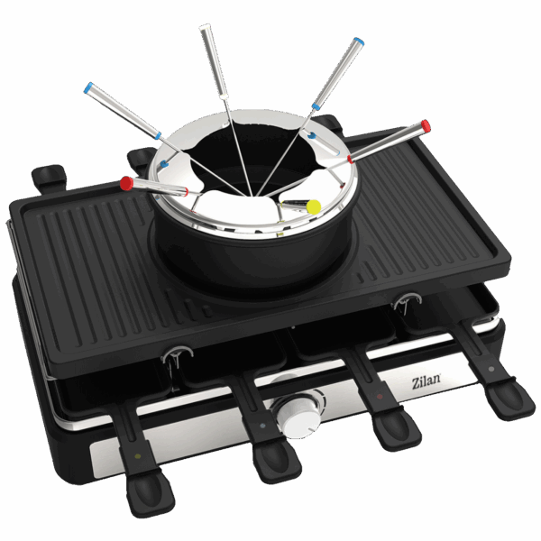 37058_1701865741teglh5af5z-1.png Zilan Električni Roštilj / Raclette / Fondue od sira, 3u1, 1400W - ZLN8856