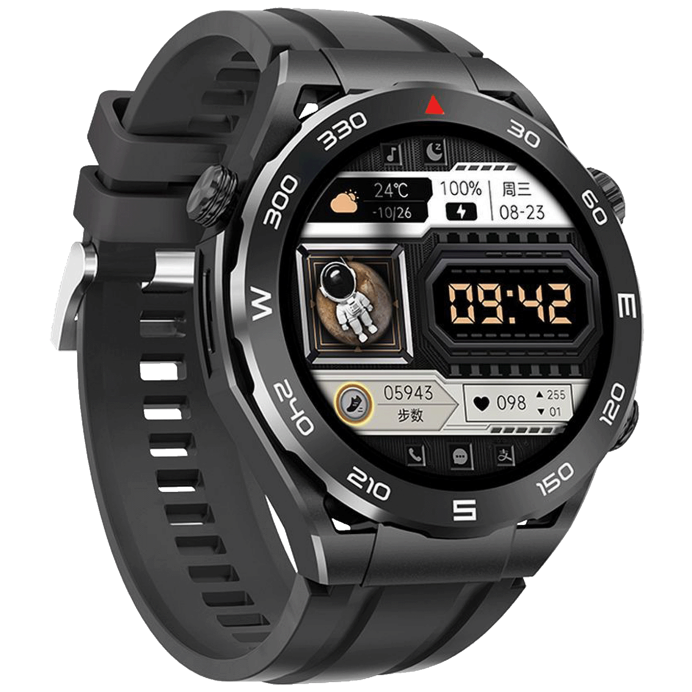 hoco. Pametni sat, 1.39" zaslon, Bluetooth, IP67 - Y16 Black