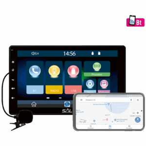 SAL Auto radio, 4 x 45W, 9" LCD Display, BT, USB, microSD - VB X1000