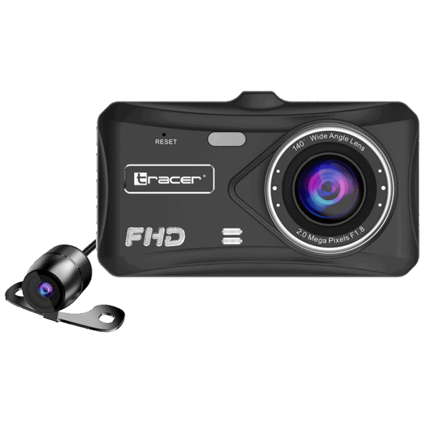 Tracer Auto kamera, 2x 2 Mpx, 4" LCD, FullHD, microSD, G-senzor - 4TS FHD CRUX DASH CAM