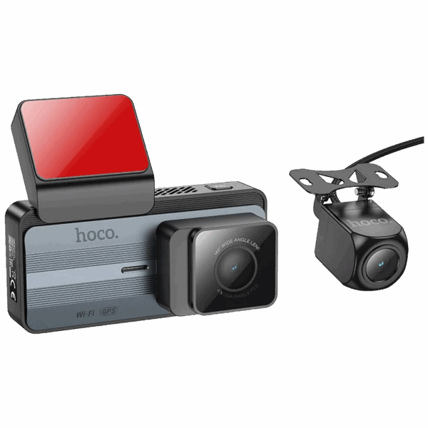 hoco. Auto kamera, 4 Mpxiel, Dual Camera, 2K, GPS, WiFi - DV12