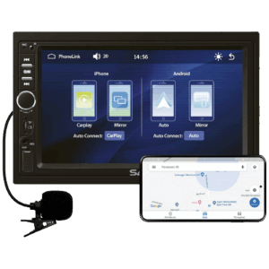 SAL Auto radio, 4 x 45W, 7" LCD Display, BT, USB, microSD - VBX910