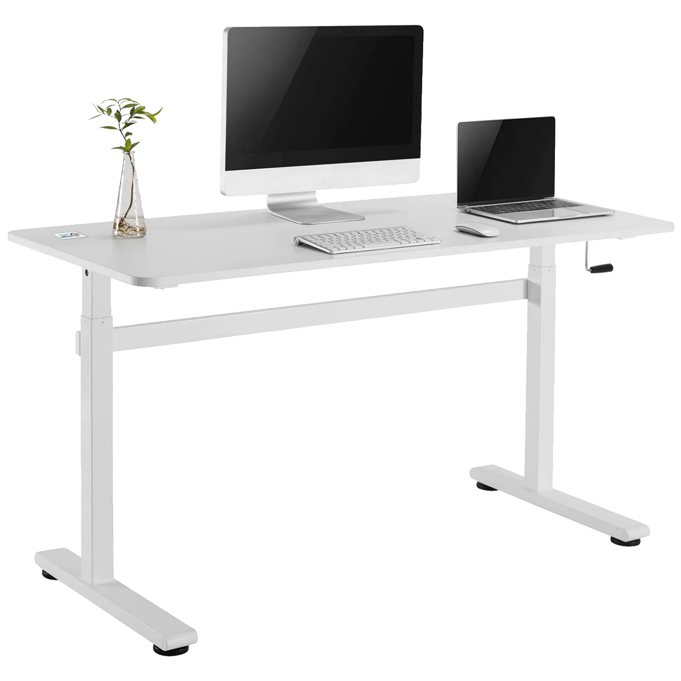 Ergo Office Radni stol 140 x 60 cm, podesiva visina, bijela - ER-401 W