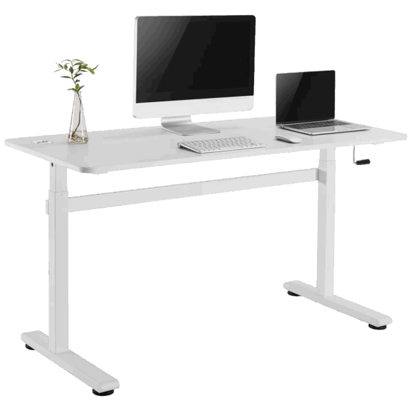 Ergo Office Radni stol 140 x 60 cm, podesiva visina, bijela - ER-401 W