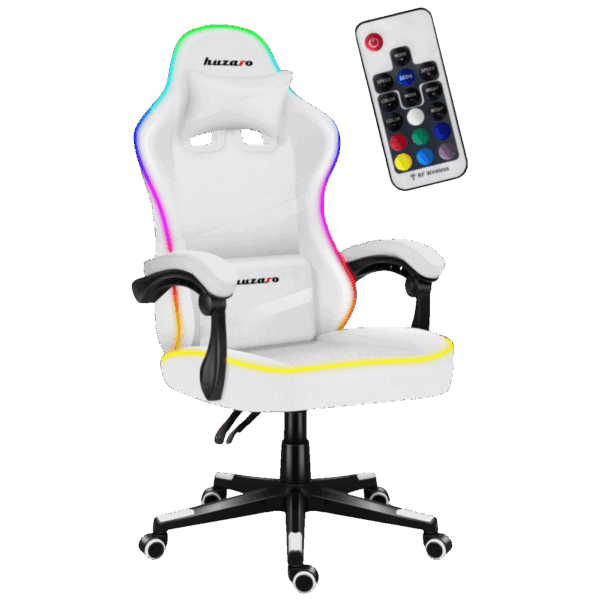 Huzaro Gaming stolica, RGB, daljinski upravljač, bijela - Force 4.4 RGB White