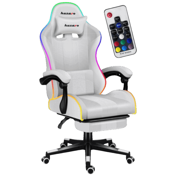 Huzaro Gaming stolica, RGB, daljinski upravljač, bijela - Force 4.7 White RGB