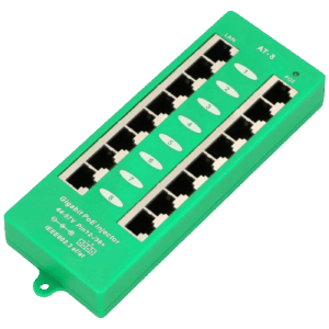 Extralink PoE Injector sa 8 Gigabit 802.3at/af porta, Mode A, aktivni - 8 Port Gigabit PoE Injector