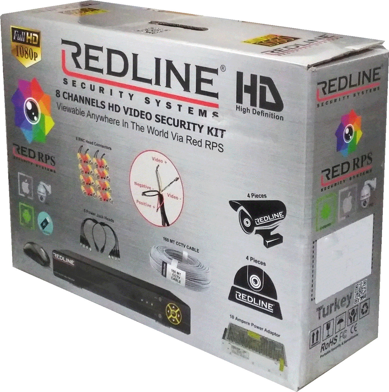 REDLINE Set za video nadzor, 8ch, 2.0Mpixel, Cloud - Gold CCTV 8