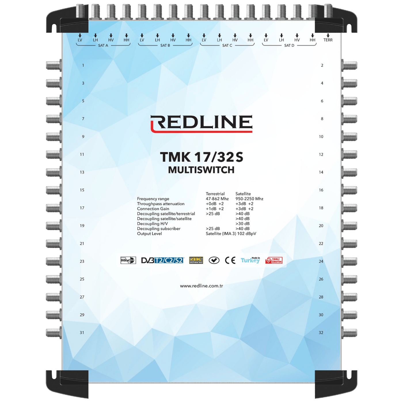 REDLINE Multišalter 4 satelita na 32 utičnica - TMK 17/32S