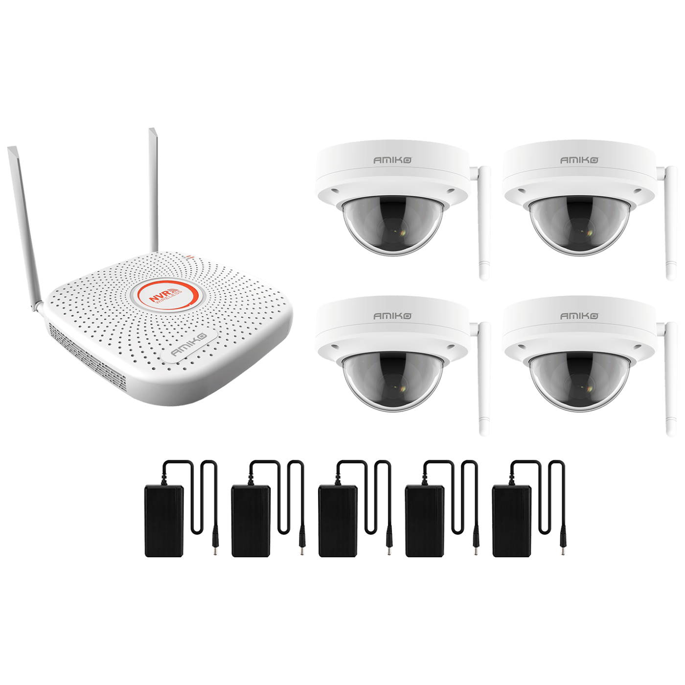 Amiko Home Set za video nadzor, 9ch, 4 x kamera, 2.0 Mpixel, WiFi - CCTV KIT 4800
