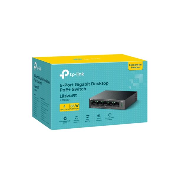 Switch TP-Link Omada 5-Port Gigabit sa 4-Port PoE+ LS105GP Switch TP-Link Omada 5-Port Gigabit sa 4-Port PoE+ LS105GP