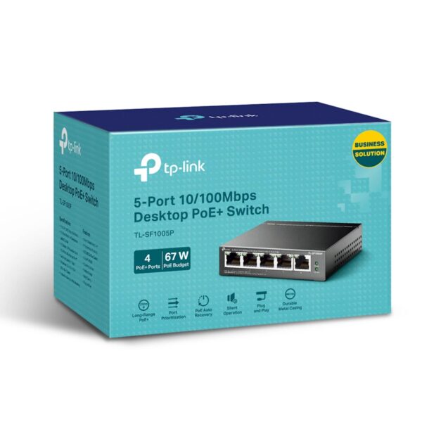 Switch TP-Link Omada 5-Port sa 4-Port PoE TL-SF1005P Switch TP-Link Omada 5-Port sa 4-Port PoE TL-SF1005P