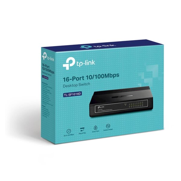 Switch TP-Link Omada 16-Port 10/100Mbps TL-SF1016D Switch TP-Link Omada 16-Port 10/100Mbps TL-SF1016D