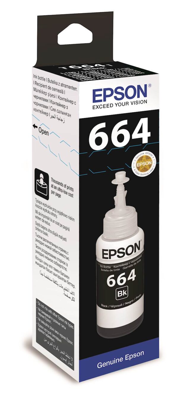 Tinta EPSON EcoTank ITS T6641 Black 70ml Tinta EPSON EcoTank ITS T6641 Black 70ml
