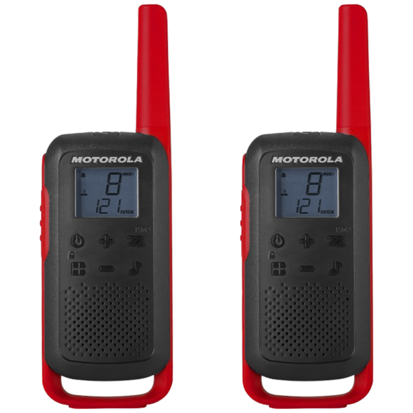 Motorola Walkie Talkie, domet 8 km, 16 kanala, crvena - TLKR T62 RD Motorola Walkie Talkie, domet 8 km, 16 kanala, crvena - TLKR T62 RD
