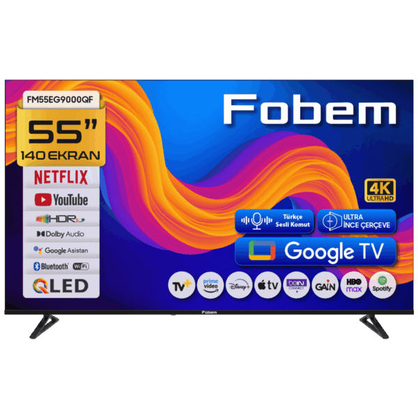 Fobem Televizor Smart QLED 1000Hz 4K UltraHD 55", Google TV - FM55EG9000QF Fobem Televizor Smart QLED 1000Hz 4K UltraHD 55", Google TV - FM55EG9000QF