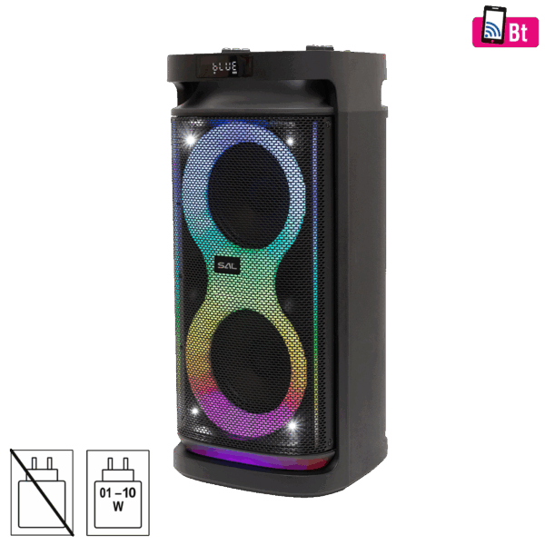 SAL Zvučnik bežični, Bluetooth, LED efekti, KARAOKE, 80W - PAR2100BT SAL Zvučnik bežični, Bluetooth, LED efekti, KARAOKE, 80W - PAR2100BT